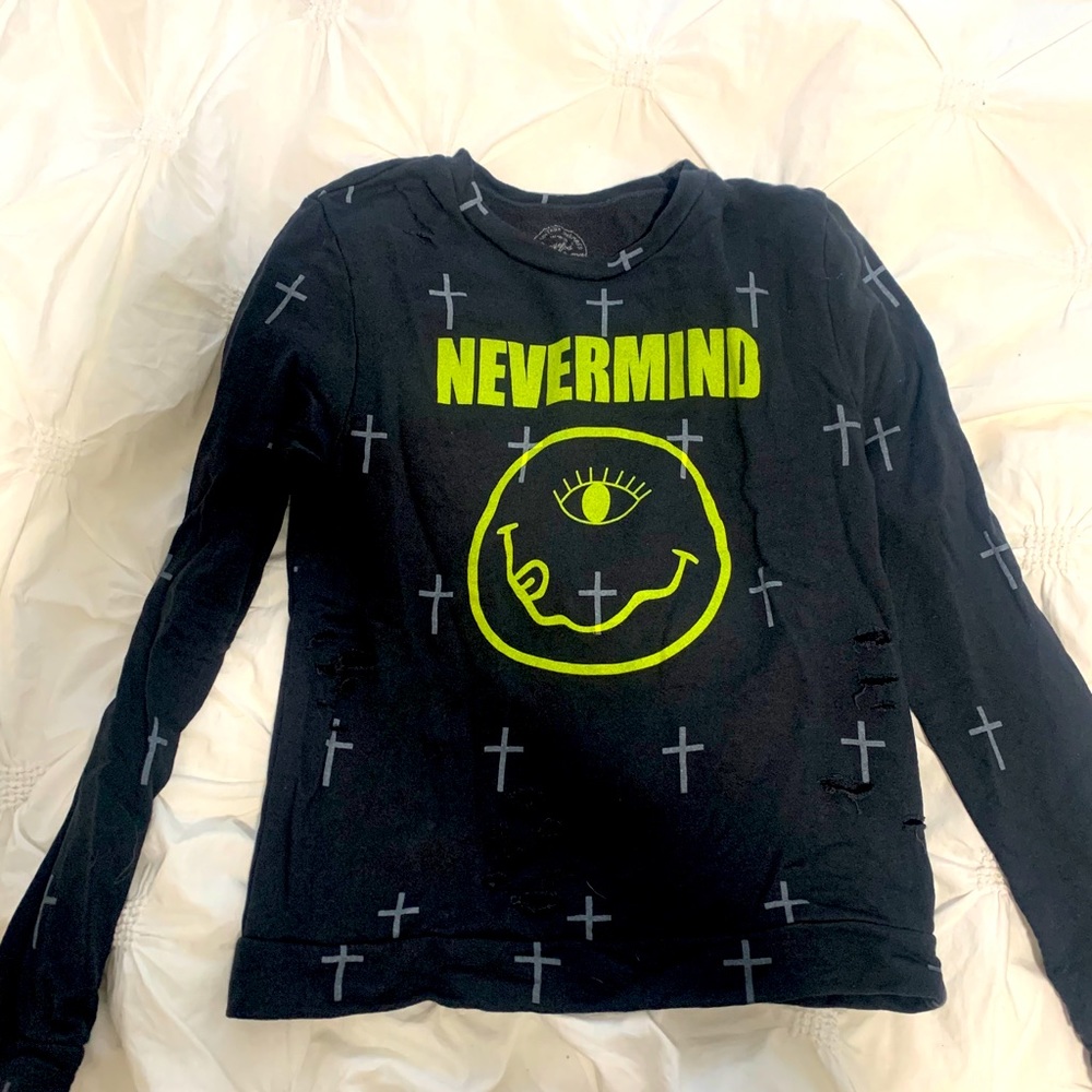 Distressed Sweatshirt - Size Small